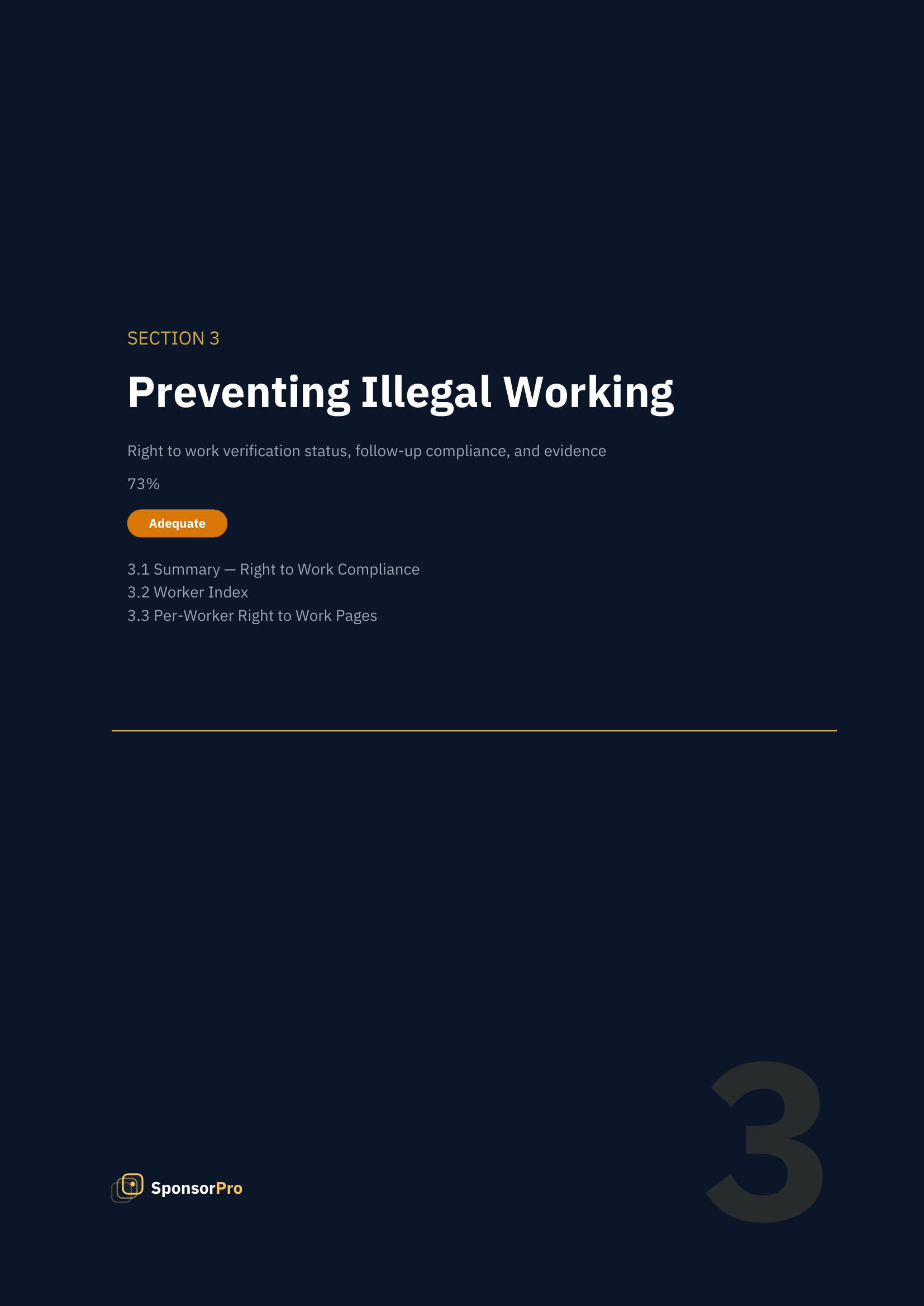 Section 3: Preventing Illegal Working